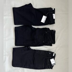 3 pair of black jeans